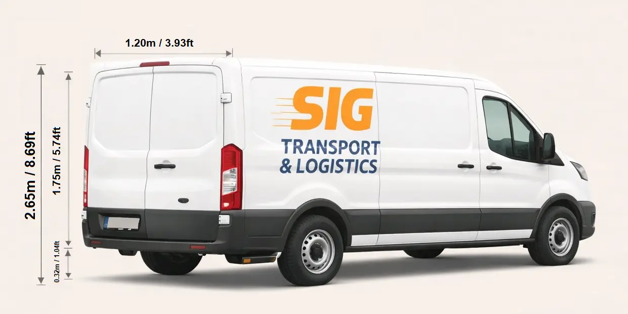 LWB van dimension side