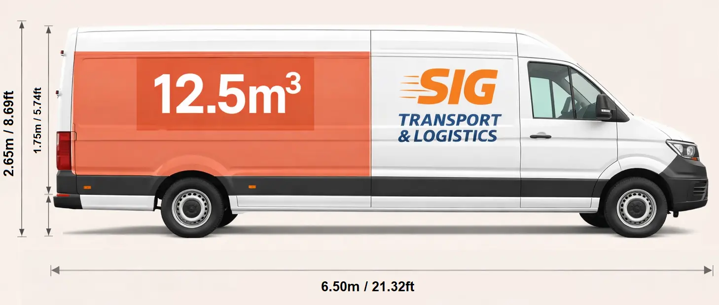 XLWB van dimension rear